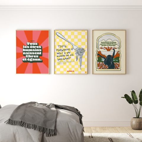 TRIO D’AFFICHES – INSPIRÉ DE LA DÉCLARATION UNIVERSELLE DES DROITS DE L’HOMME