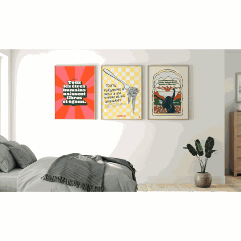 TRIO D’AFFICHES – INSPIRÉ DE LA DÉCLARATION UNIVERSELLE DES DROITS DE L’HOMME