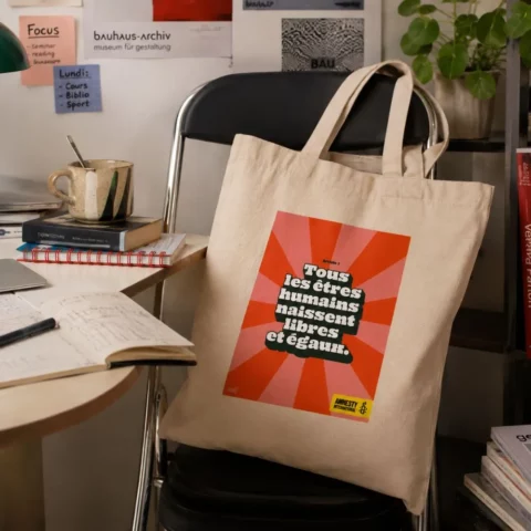 Totebag Amnesty Tous Libres et Égaux