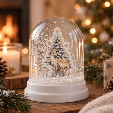 Boule à neige forêt enchantée